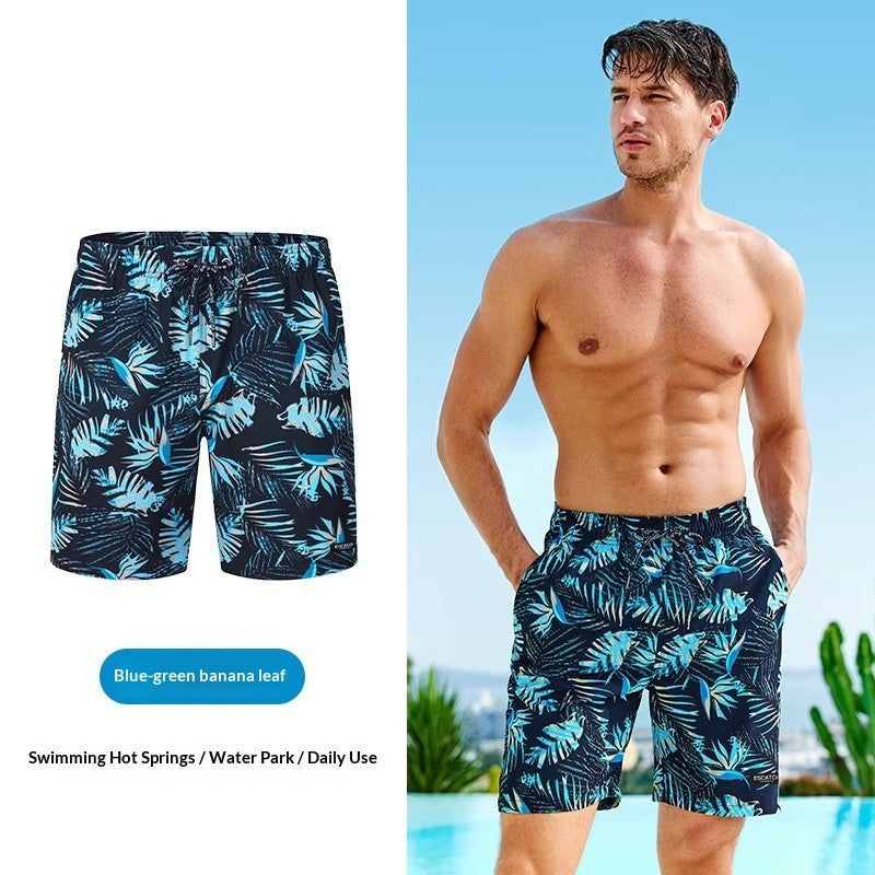 Couples Loose Quick-Drying Beach Shorts With Digital Print
