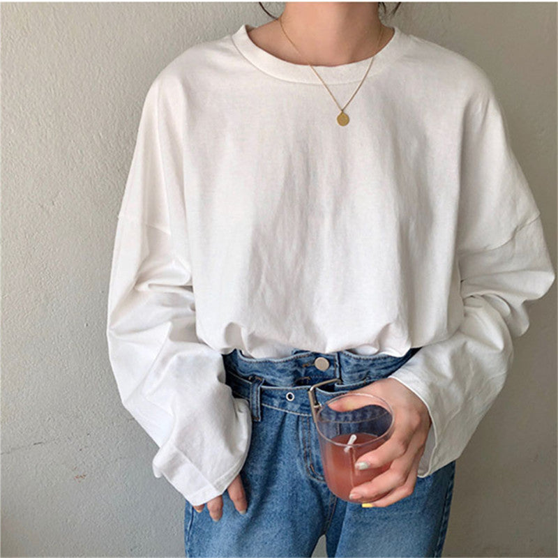 Loose And Lazy Style Versatile Long-sleeved Top - SHOP IT 