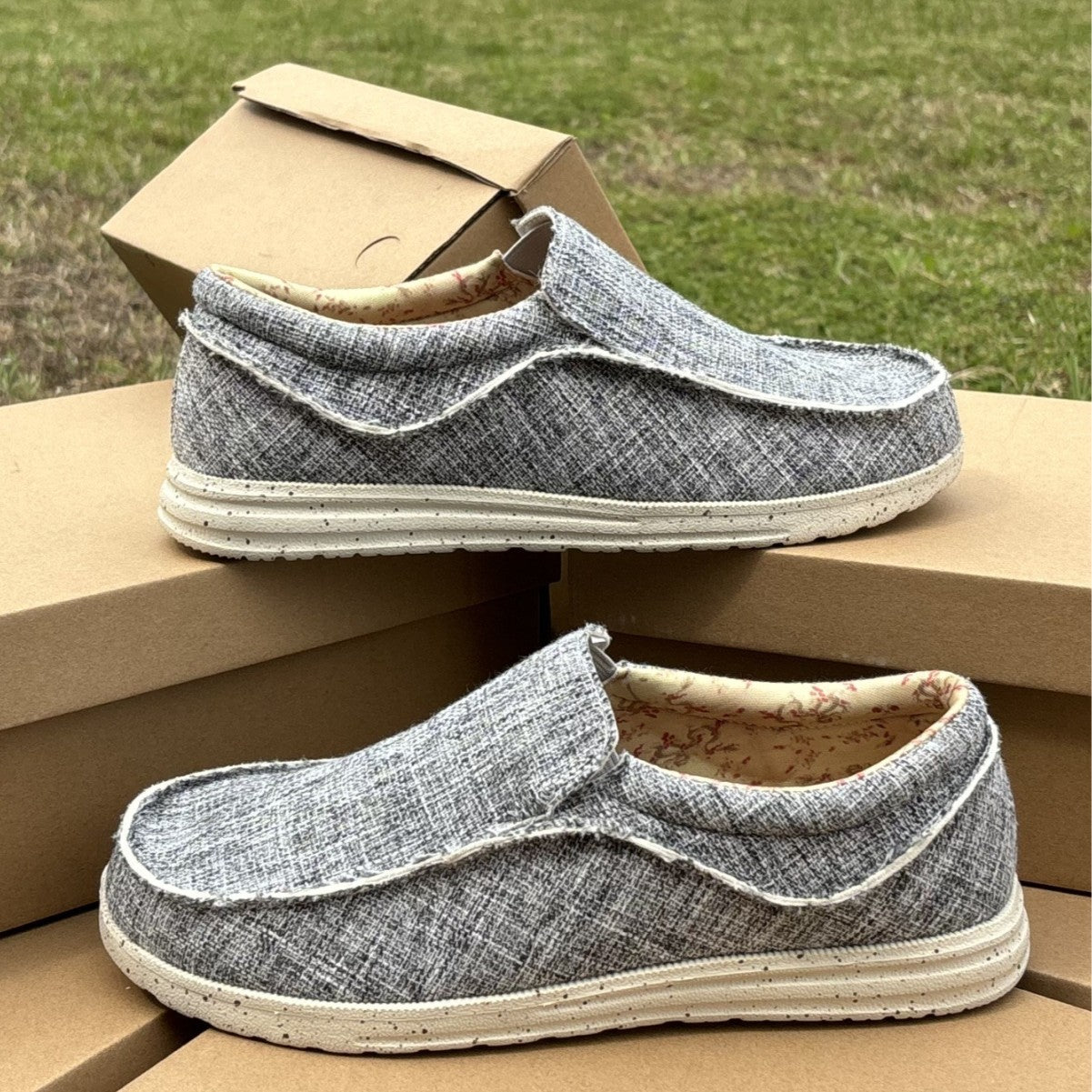 Summer Breathable Canvas Shoes For Men